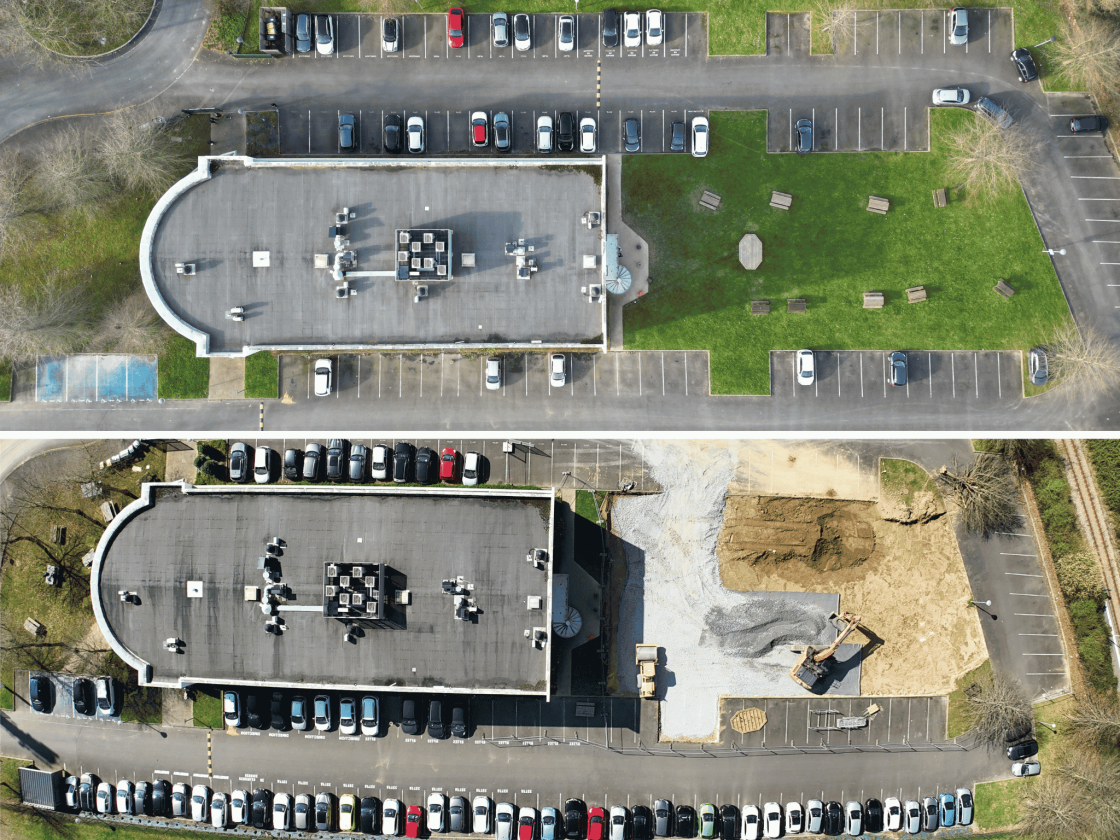 Extension et rénovation bâtiment d'enseignement AFTEC à Rennes, Ille-et-Vilaine (35), Bretagne - conception et réalisation Espace Engineering Fayat, contractant général et maître d'oeuvre