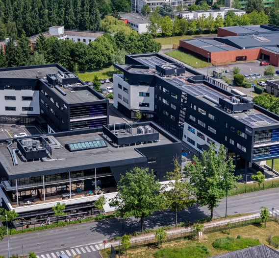 Bâtiments de bureaux Parc Alcyone à Rennes, Ille-et-Vilaine (35), Bretagne - Conception et réalisation Espace Engineering Fayat, contractant général et maître d'œuvre