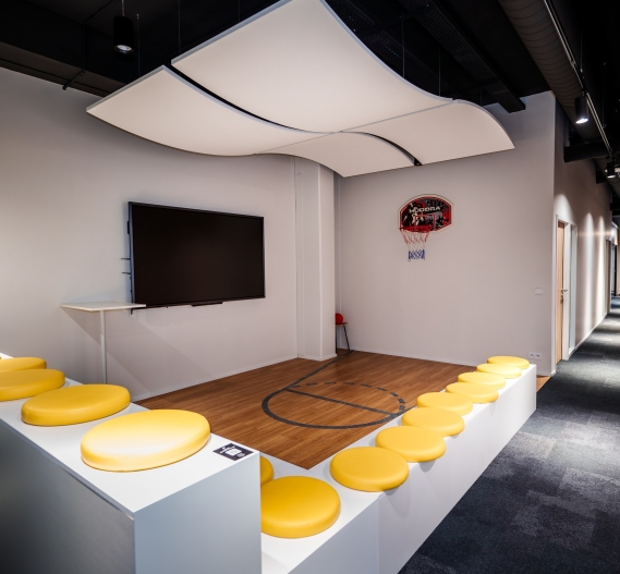 Aménagement intérieur bâtiment de bureaux Digital Park à Rennes, Ille-et-Vilaine (35), Bretagne - Conception et réalisation Espace Engineering Fayat, contractant général et maître d'œuvre