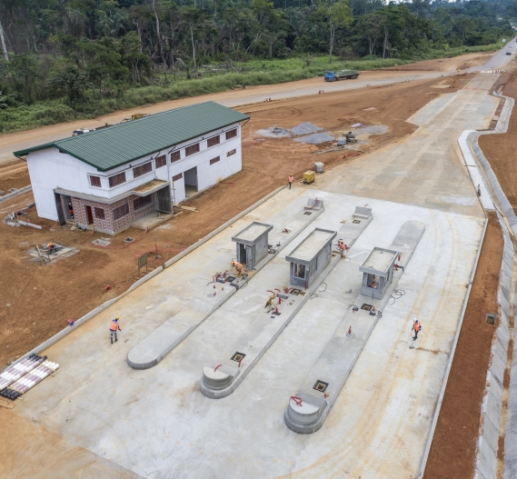 Mbankomo Razel Cameroun peage route travaux afrique