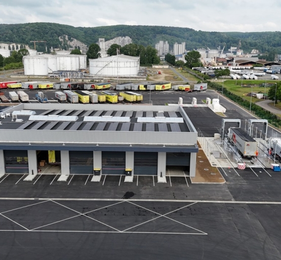 Construction plateforme logistique à Le Grand-Quevilly, Seine-Maritime (76), Normandie - conception et réalisation Espace Engineering Fayat, contractant général et maître d'oeuvre