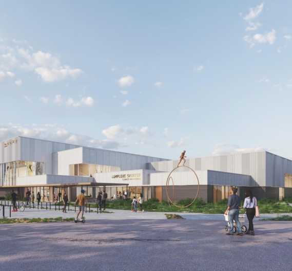 Vue du chantier du nouveau complexe sportif de Limeil-Brevannes (94)