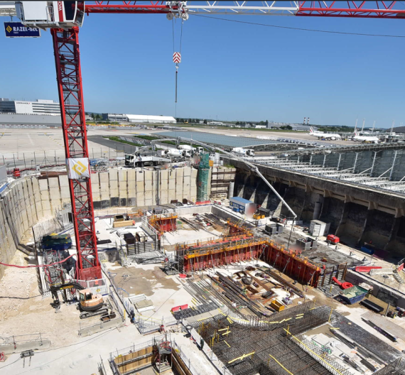 chantier gare cg2 ligne 17 Razel-Bec