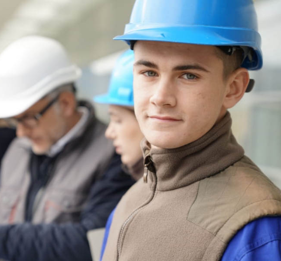 Apprenti sur chantier