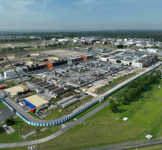 Vue drone extérieur, Clarifloculation