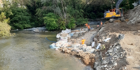 Aménagement du seuil du Pont d’Asnières sur la rivière Bourbe à Chavanoz