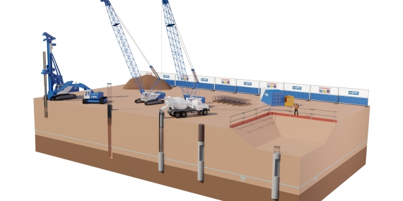 Schema 3D_Pieux foré simple