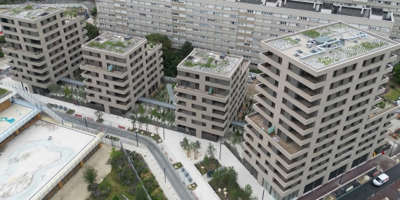 Vue aérienne des nouveaux logements de Gennevilliers