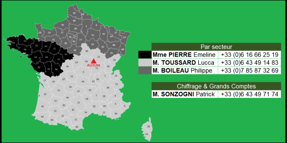 Carte commerciale Réservoirs X.PAUCHARD