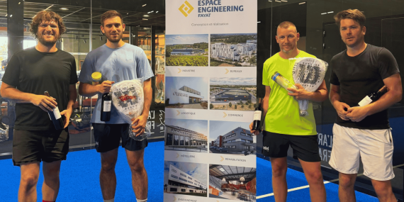 Animation padel bâtiment commercial/sportif/loisirs à Le Thou, Charente-Maritime (17), Nouvelle-Aquitaine - conception et réalisation Espace Engineering Fayat, contractant général et maître d'oeuvre