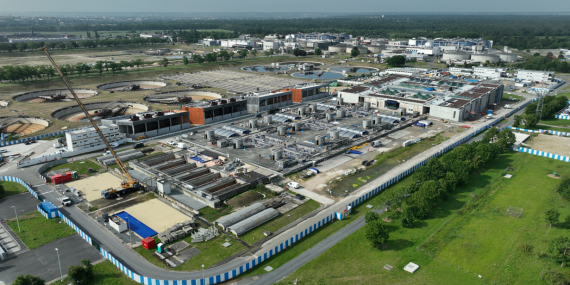 Vue drone extérieur, Clarifloculation