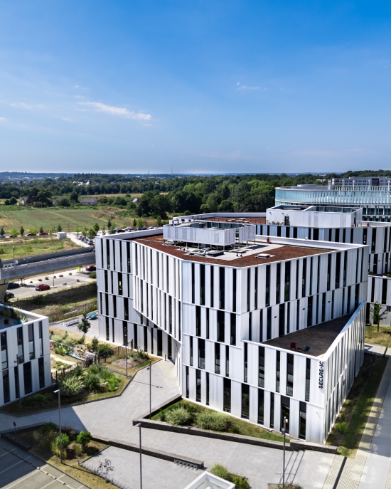 Bâtiment de bureaux Digital Park à Rennes, Ille-et-Vilaine (35), Bretagne - Conception et réalisation Espace Engineering Fayat, contractant général et maître d'œuvre
