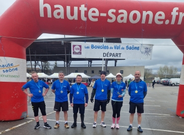 collaborateurs atelier après le 10km des boucles de saone à gray