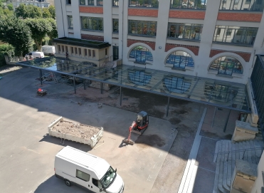 Projet de réemploi sur une verrière