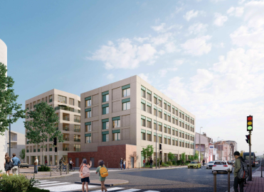 Perspective vue depuis la rue Lille Nord Hôtel