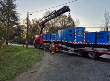 Chantier de maintenance du réseau électrique Enedis réalisé par l’agence de Nantes à Rougé
