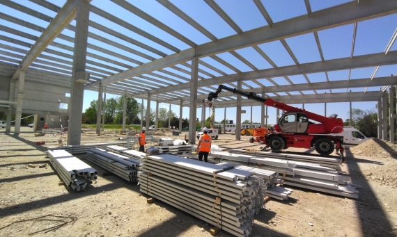 Construction métallique d'un bâtiment pharmaceutique