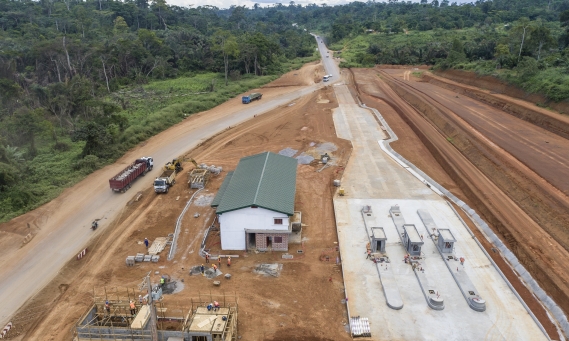 Mbankomo Razel Cameroun peage route travaux afrique