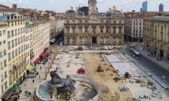 Rénovation place des terreaux Lyon Razel Bec
