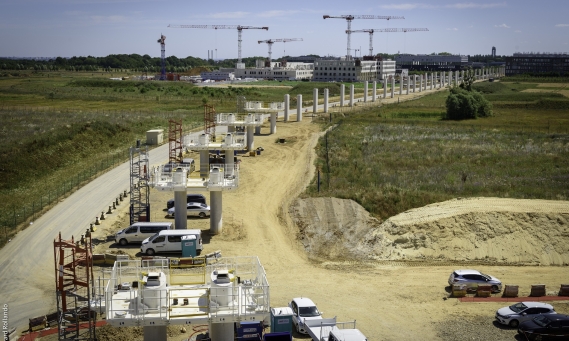 Razel-Bec Ligne 18  travaux viaduc ile de france