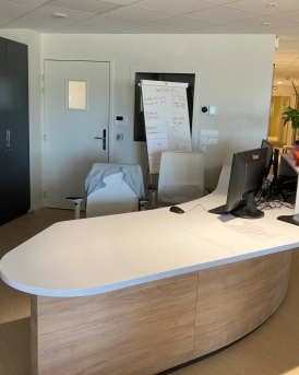 Aménagement intérieur clinique psychiatrique Les Boucles de Seine à Yvetot, Seine-Maritime (76), Normandie - conception et réalisation Espace Engineering Fayat, contractant général et maître d'œuvre