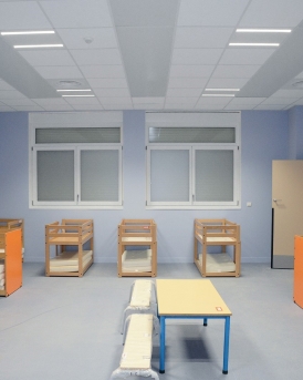 Image du dortoir du Groupe Scolaire de La Courneuve