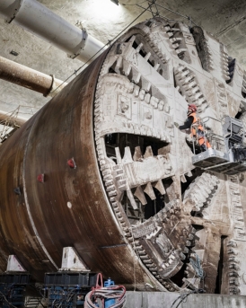 Démontage tunnelier travaux souterrains razel bec travaux publics