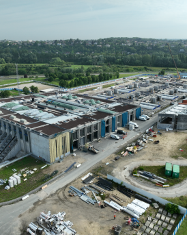 Vue extérieur SIAAP Achères (78) Clarifloculation