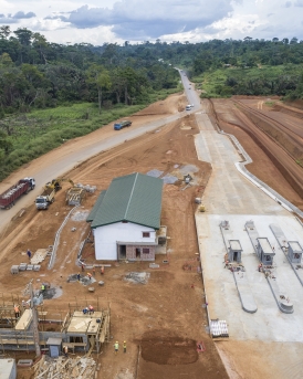 Mbankomo Razel Cameroun peage route travaux afrique