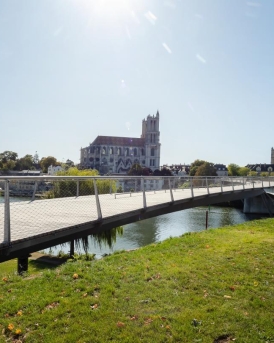 Vu de la passerelle de l'île aux dames