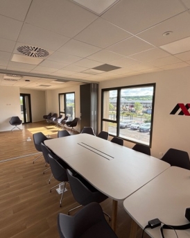 Construction plateforme logistique et bâtiment de bureau à Le Grand-Quevilly, Seine-Maritime (76), Normandie - conception et réalisation Espace Engineering Fayat, contractant général et maître d'œuvre