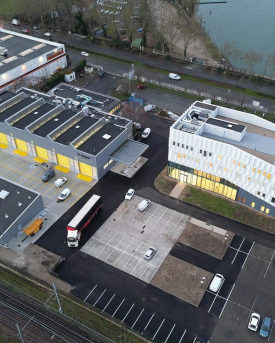 Vue drône du site FAYAT à Viry châtillon