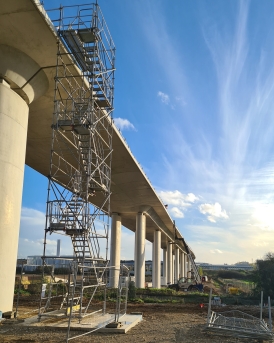 Razel-Bec Ligne 18  travaux viaduc ile de france