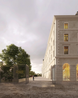 Vue de l’entrée du site depuis la place Clémenceau Musée du Grand Siècle Saint-Cloud (92)