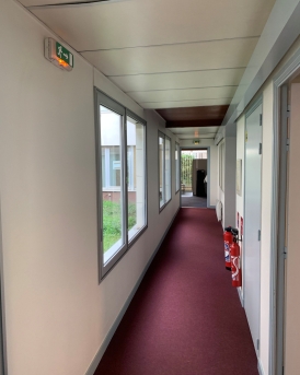 Avant bâtiment de bureau réhabilité Nameshield à Angers, Maine-et-Loire (49), Pays de la Loire - conception et réalisation Espace Engineering Fayat, contractant général et maître d'œuvre