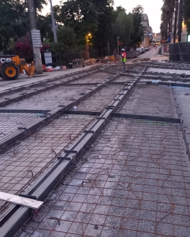 Revetement gare Saint Roch Montpellier Razel Bec