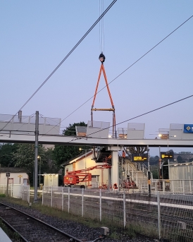 Gare vue de jour travaux