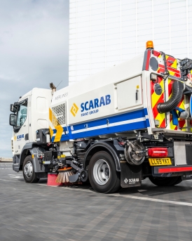 Merlin 55 truck mounted sweeper.