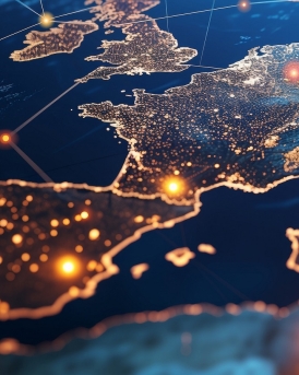 Carte France Espagne pour interconnexion