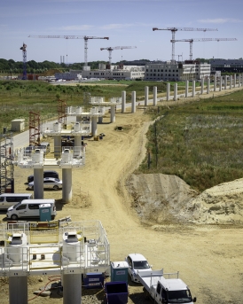 Razel-Bec Ligne 18  travaux viaduc ile de france