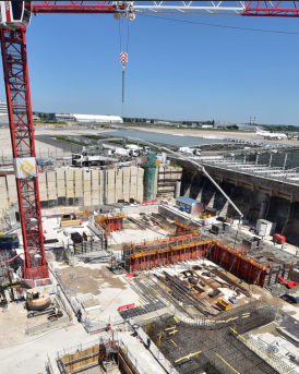 chantier gare cg2 ligne 17 Razel-Bec