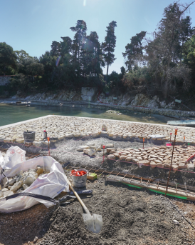 Ile Saint-Honorat - travaux razel bec