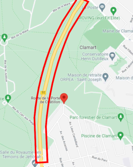 carte du chantier de Clamart Razel-Bec