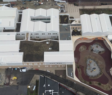 Vue drone du Groupe Scolaire de La Courneuve
