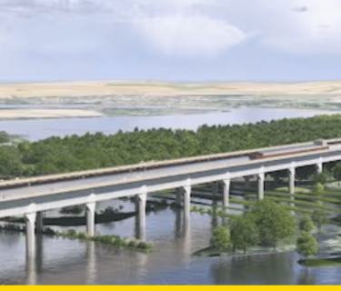 pont canal seine nors europe avec des arbres autour