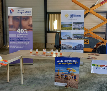 Initiative RSE chantier de la construction de la concession Renault-Dacia à Niort, Deux-Sèvres(79), Nouvelle-Aquitaine - conception et réalisation Espace Engineering Fayat, contractant général et maître d'oeuvre