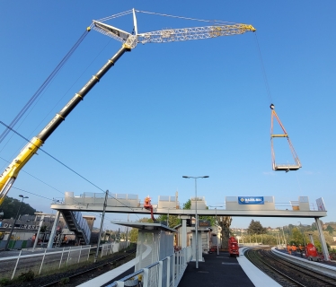 Gare avec les travaux jour
