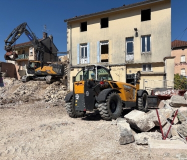 Démolition sur la place Pierre Sémard Razel-Bec
