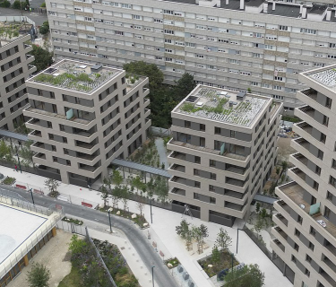 Vue aérienne des nouveaux logements de Gennevilliers