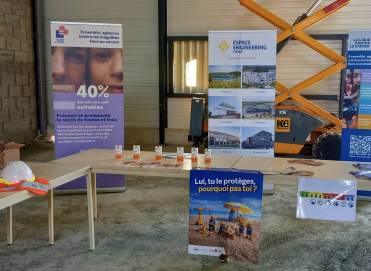 Initiative RSE chantier de la construction de la concession Renault-Dacia à Niort, Deux-Sèvres(79), Nouvelle-Aquitaine - conception et réalisation Espace Engineering Fayat, contractant général et maître d'oeuvre